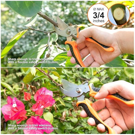 Garden Tools, 8-Piece Garden Tool Set with Non-Slip Handles, Lightweight Aluminum Alloy Durable Gardening Hand Tools