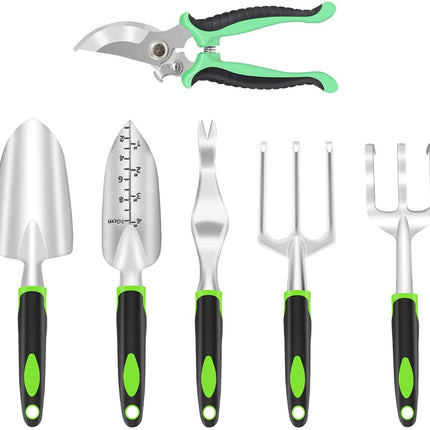Garden Tools Set with Soft Rubberized Non-Slip Handle, Durable Hand Tools Garden Gifts for Men Women