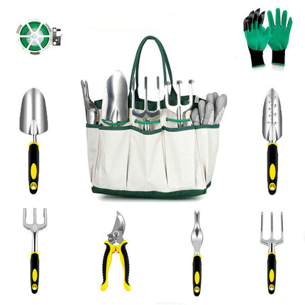 Garden Tool Set with Non-Slip Ergonomic Handles, Aluminum Alloy Rust-Proof Durable Gardening Hand Tools