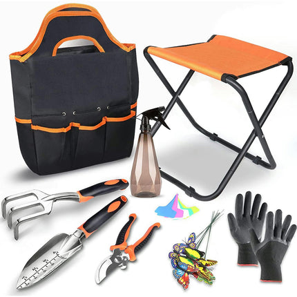 Garden Tools Set,  with Non Slip Ergonomic Handle, Heavy Duty Garden Tool Set with Storage Bag