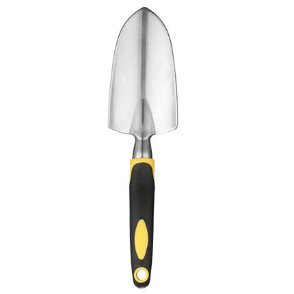 3 Pieces Aluminum Heavy Gardening Kit Hand Shovel, Transplant Shovel and Hand Rake with Soft Rubber Non-Slip Handle