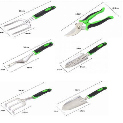Gardening Tools - 11 Piece Aluminum Gardening Set with Rubber Non-Slip Grips and Tool Bag