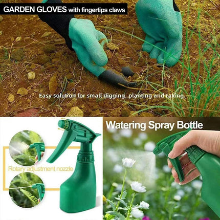 Garden Tool Set, 11Piece Cast-Aluminum Gardening Kit with Rubberized Non-Slip Handle and Tool Bag