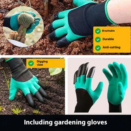 Gardening Tools - 7 Piece Aluminum Gardening Set with Rubber Non-slip Handles, Gardening Gifts