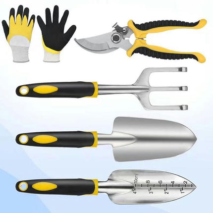 Heavy Duty Gardening Tools - 5-Piece Gardening Gift for Men and Women with Non-Slip Handles