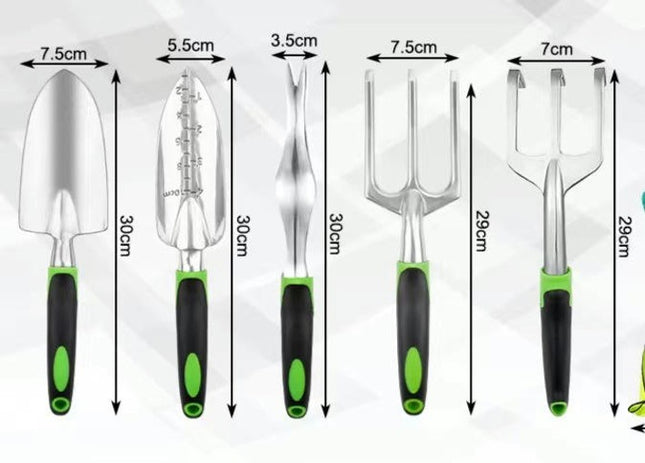 Gardening Tool Set, 9-Piece Heavy Duty Gardening Tools, Outdoor Hand Tool Set with Storage Carry Bag