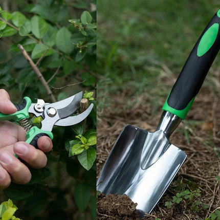11 Pcs Garden Tool Set Aluminum Alloy Hand Tools with Storage Tote Bag, Gardening Gifts for Women and Men