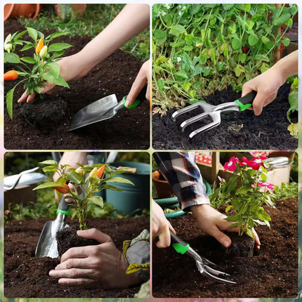 Gardening Tools - 8-Piece Gardening Gift Set for Men and Women with Non-Slip Handles and Tool Bag