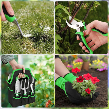 Garden Weeding and Pruning Tools-Multi-function Aluminum Alloy Gardening Tool Set