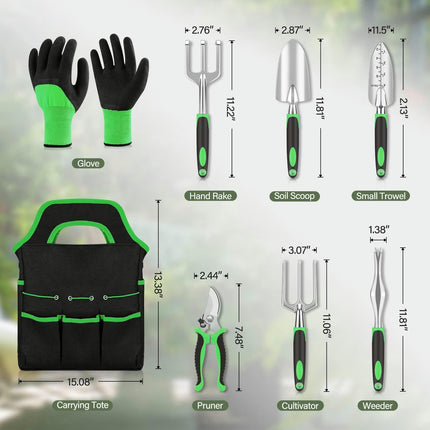 Garden Weeding and Pruning Tools-Multi-function Aluminum Alloy Gardening Tool Set