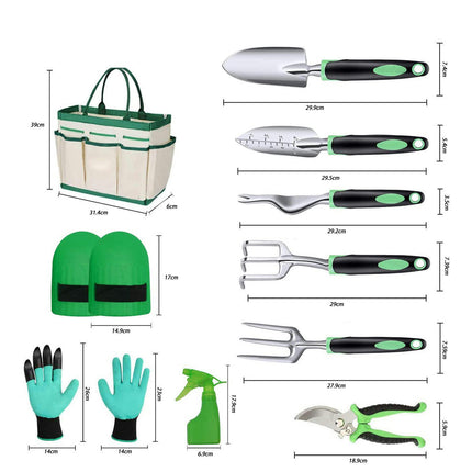 Aluminum Alloy Garden Tool Set - Multifunctional Garden Planting Weeding Gardening Tool Set