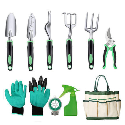 Aluminum Alloy Garden Tool Set - Multifunctional Garden Planting Weeding Gardening Tool Set
