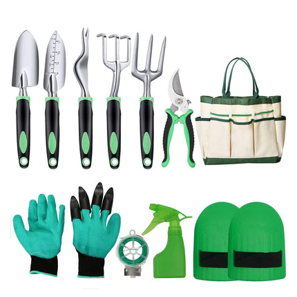 Aluminum Alloy Garden Tool Set - Multifunctional Garden Planting Weeding Gardening Tool Set