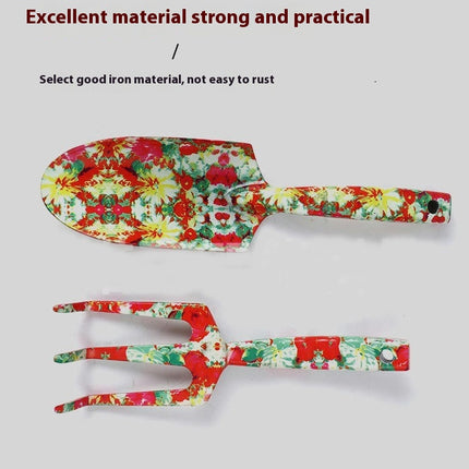 Garden Planting Gardening Tools 2-piece Set Printed Stainless Steel Set Combination Garden Tools
