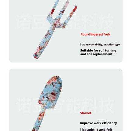 Garden Planting Gardening Tools 2-piece Set Printed Stainless Steel Set Combination Garden Tools