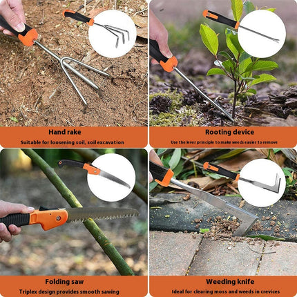 Gardening Tool Set - Heavy Duty Stainless Steel Garden Planting Tool Set with Carrying Bag