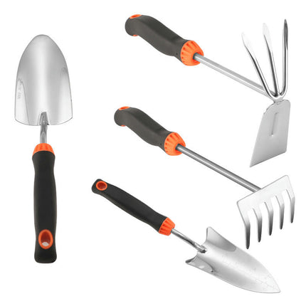 4 Pieces Gardening Tools Gardening Tool Set with Non-slip Rubber Grips Great Gift for Men and Women