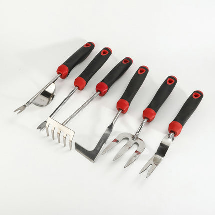 Gardening Tool Set with Non-slip Grips, 6 Pieces Stainless Steel Tools, Gardening Gifts for Men and Women