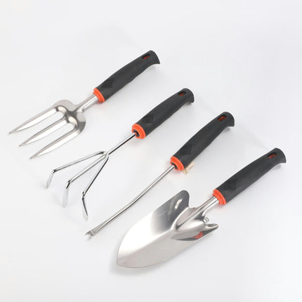 Gardening Tool Set, 4 Piece Stainless Steel Hand Tool Starter Kit Outdoor Gardening Tools
