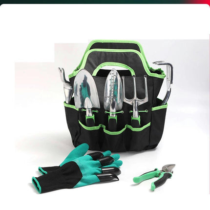 Gardening Tool Set with Non-slip Rubber Handle and Carry Bag - Aluminum Alloy Gardening Tool Set