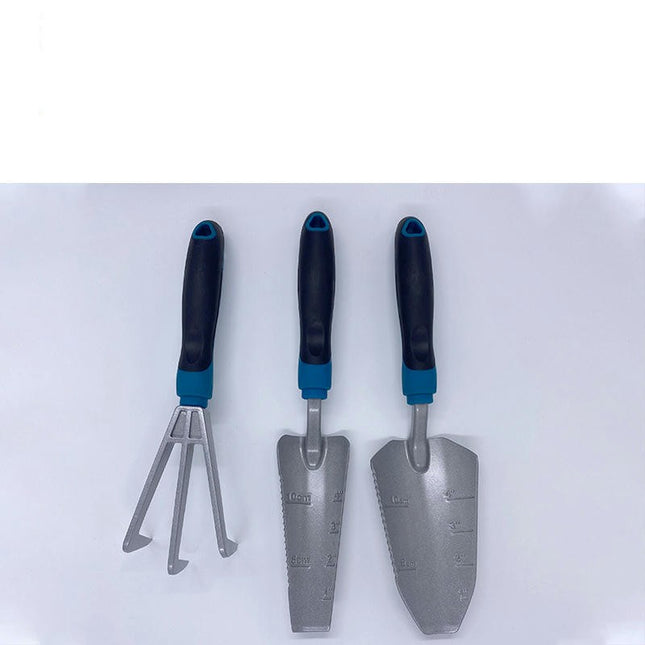 Garden Tool Set - Carbon Steel Shovel Rake 3-piece Garden Planting Tools Set