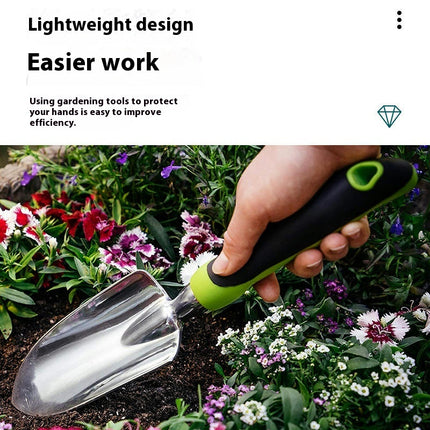 3-Piece Gardening Tool Set with Anti-Slip Silicone Handle, Ideal Gardening Tool Gift for Men and Women