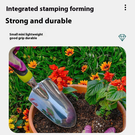 3-Piece Gardening Tool Set with Anti-Slip Silicone Handle, Ideal Gardening Tool Gift for Men and Women