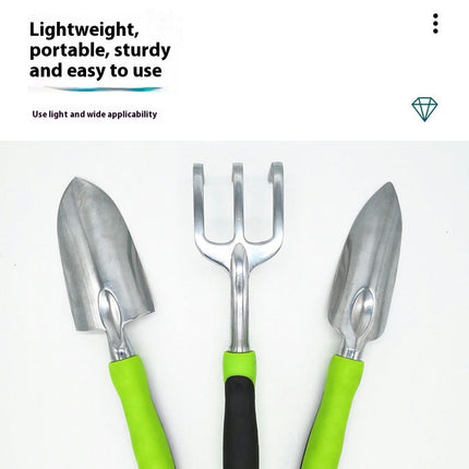 3-Piece Gardening Tool Set with Anti-Slip Silicone Handle, Ideal Gardening Tool Gift for Men and Women