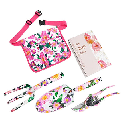 Gardening Tool Set, Flower Gardening Gift for Women with Non-Slip Rubber Handle and Storage Tote Bag