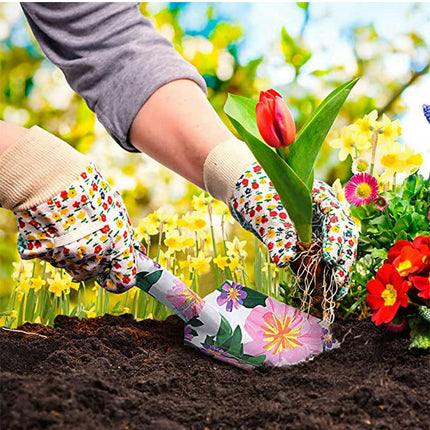 Gardening Tool Set, Flower Gardening Gift for Women with Non-Slip Rubber Handle and Storage Tote Bag