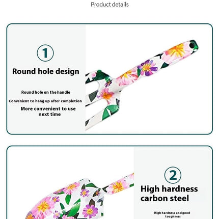 Gardening Tool Set, Flower Gardening Gift for Women with Non-Slip Rubber Handle and Storage Tote Bag