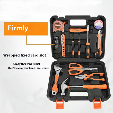 Home Tool Set 12 Piece Universal Woodworking Hand Tool Kit with Tool Box Storage Box