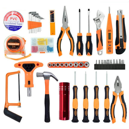 Hardware Tool Set-Universal Household Hand Tool Set, Auto Repair Tool Set with Plastic Tool Box