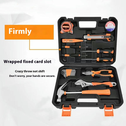 19-Piece Hand Tool Set - Universal Household Tool Set with Plastic Tool Case
