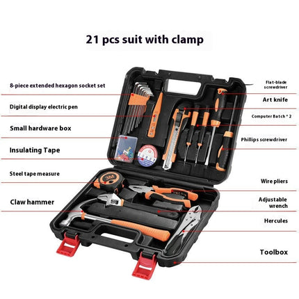 Hand Tool Set - Universal Household Tool Set, Auto Repair Tool Set with Plastic Tool Box-A