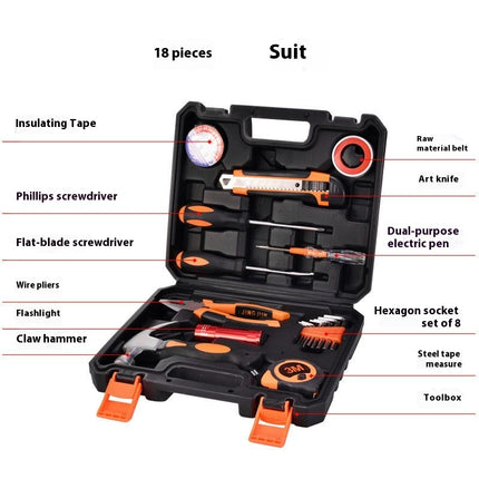 Hand Tool Set - Universal Household Tool Set, Auto Repair Tool Set with Plastic Tool Box-A