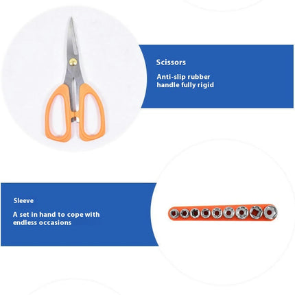 Hand Tool Set - Universal Household Tool Set, Auto Repair Tool Set with Plastic Tool Box-A