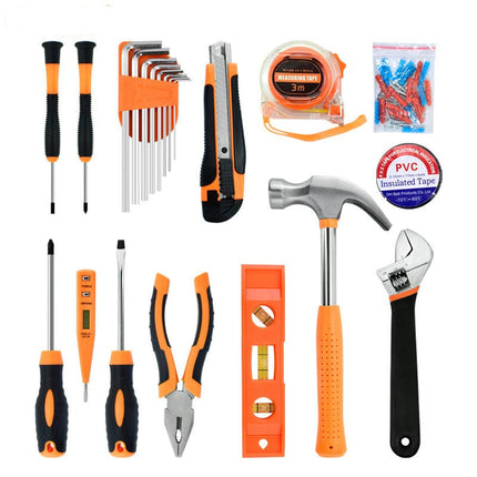 21-Piece Hand Tool Set - Includes Claw Hammer Wire Pliers Home Repair Tool Box Tools