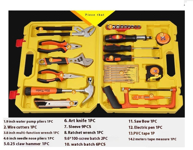 39 Piece Tool Set-General Household Hand Tool Kit,Auto Repair Tool Set, with Toolbox Storage Case