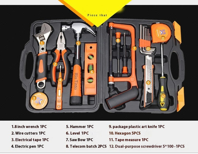 Household Tool Set 19-piece Set - Car Repair Set Stainless Steel Hardware Tool Set