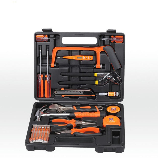 21-piece Household Hand Tool Box Set - Carpentry and Electrician Repair Tool Set