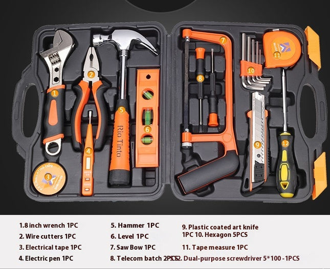 Emergency Car Tool Set 19-piece Household Manual Combination Set with Tool Box