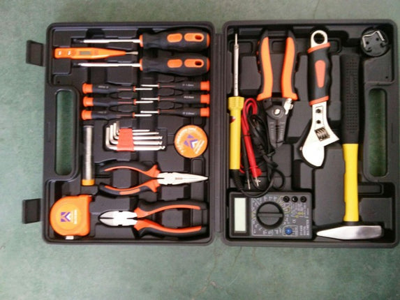 26 Piece Tool Set - Auto Repair Tool Set, Universal Household Hand Tools with Plastic Tool Box Storage Box