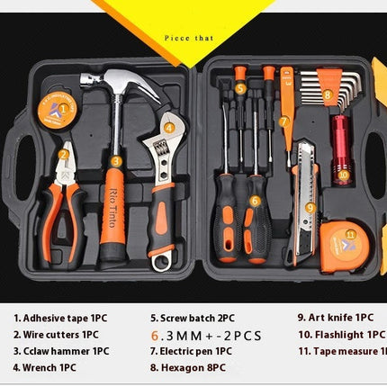 18-Piece Tool Set - Home Repair Tool Set Stainless Steel Hand Tools with Carrying Case