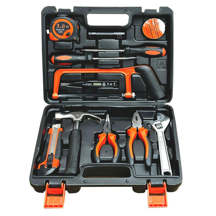 13 Piece General Household Hand Tool Set Kit with Plastic Toolbox Electricians Tools Set