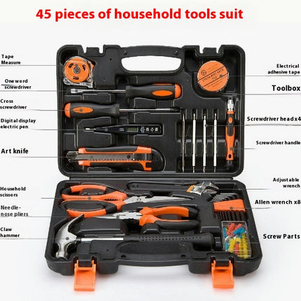 Manual Hardware Tool Set-Woodworking Electric Tool Box Household Combination Set