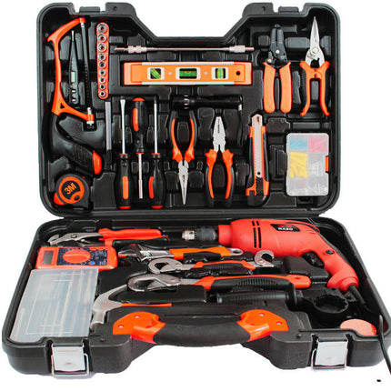 128-Piece General Household Home Repair and Mechanic's Hand Tool Kit Set