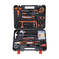 82-piece Home Hardware Tool Kit - Universal Hand Tool Set with Plastic Tool Box