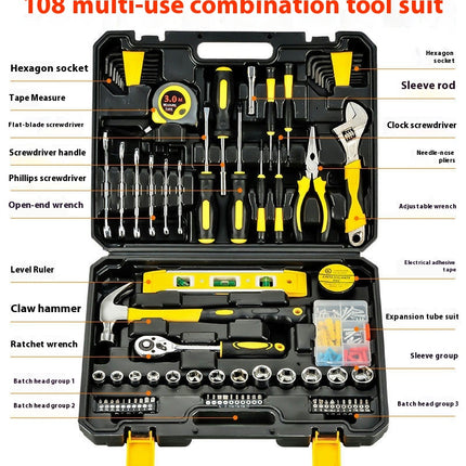 Household Hardware Tool Set Electrician Combination Manual Repair Portable Tool Box