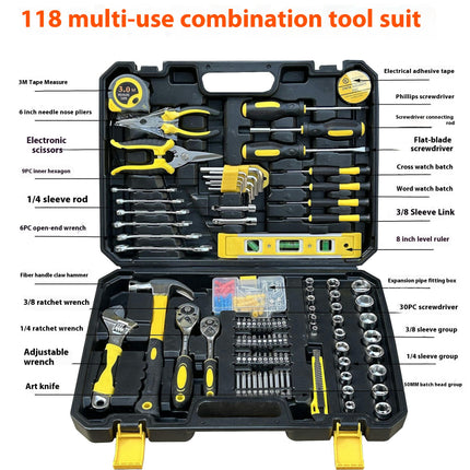 Household Hardware Tool Set Electrician Combination Manual Repair Portable Tool Box